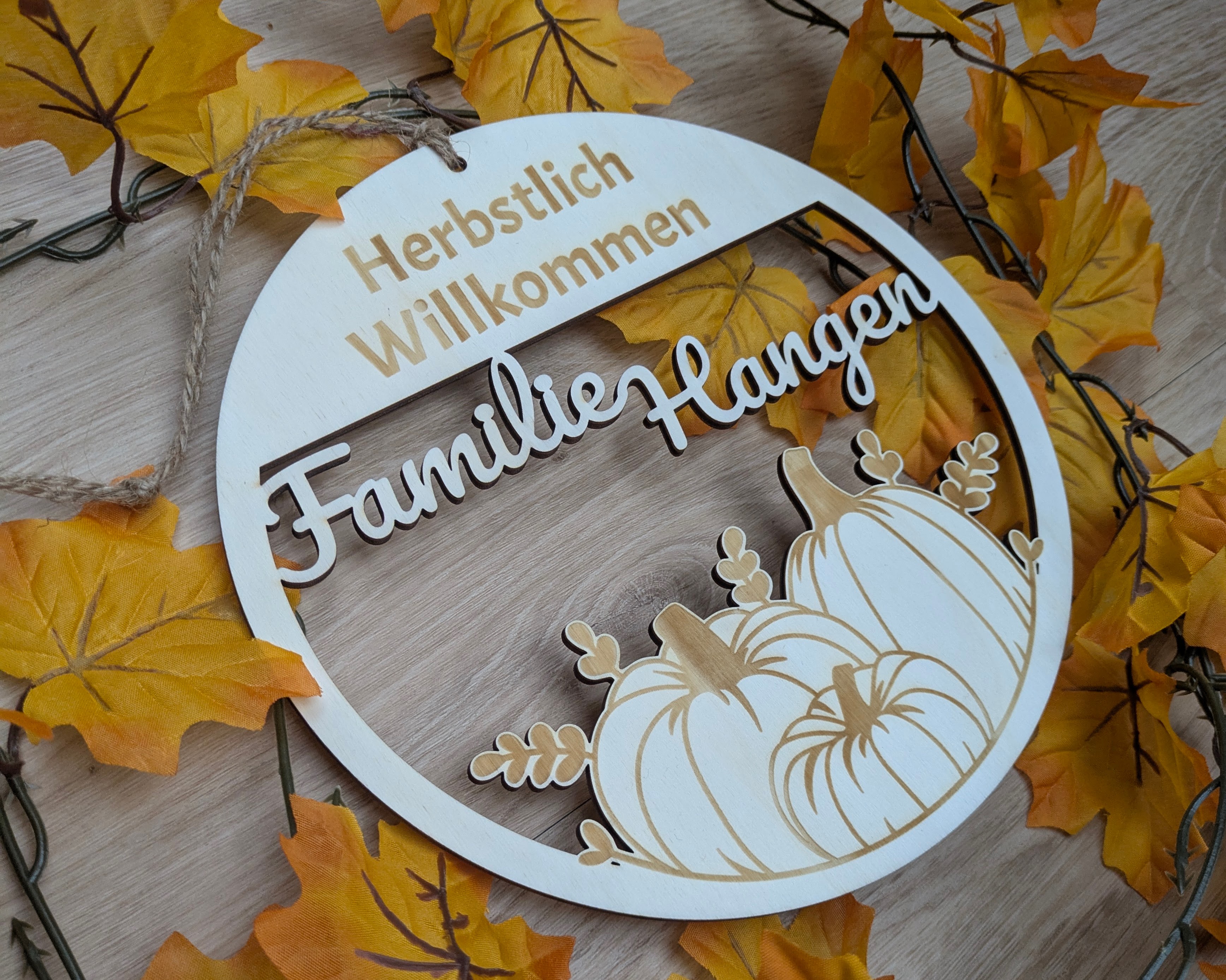 Personalisierter Herbstkranz